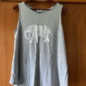 Old Navy Gray Tank Top with Elephant Design